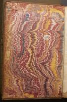 French Curl on Wide Comb trough-marbled paper, left endleaf (C.9.11)