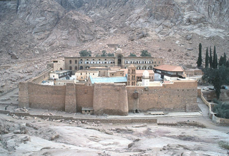 View of the Monastery of Saint Catherine, Sinai