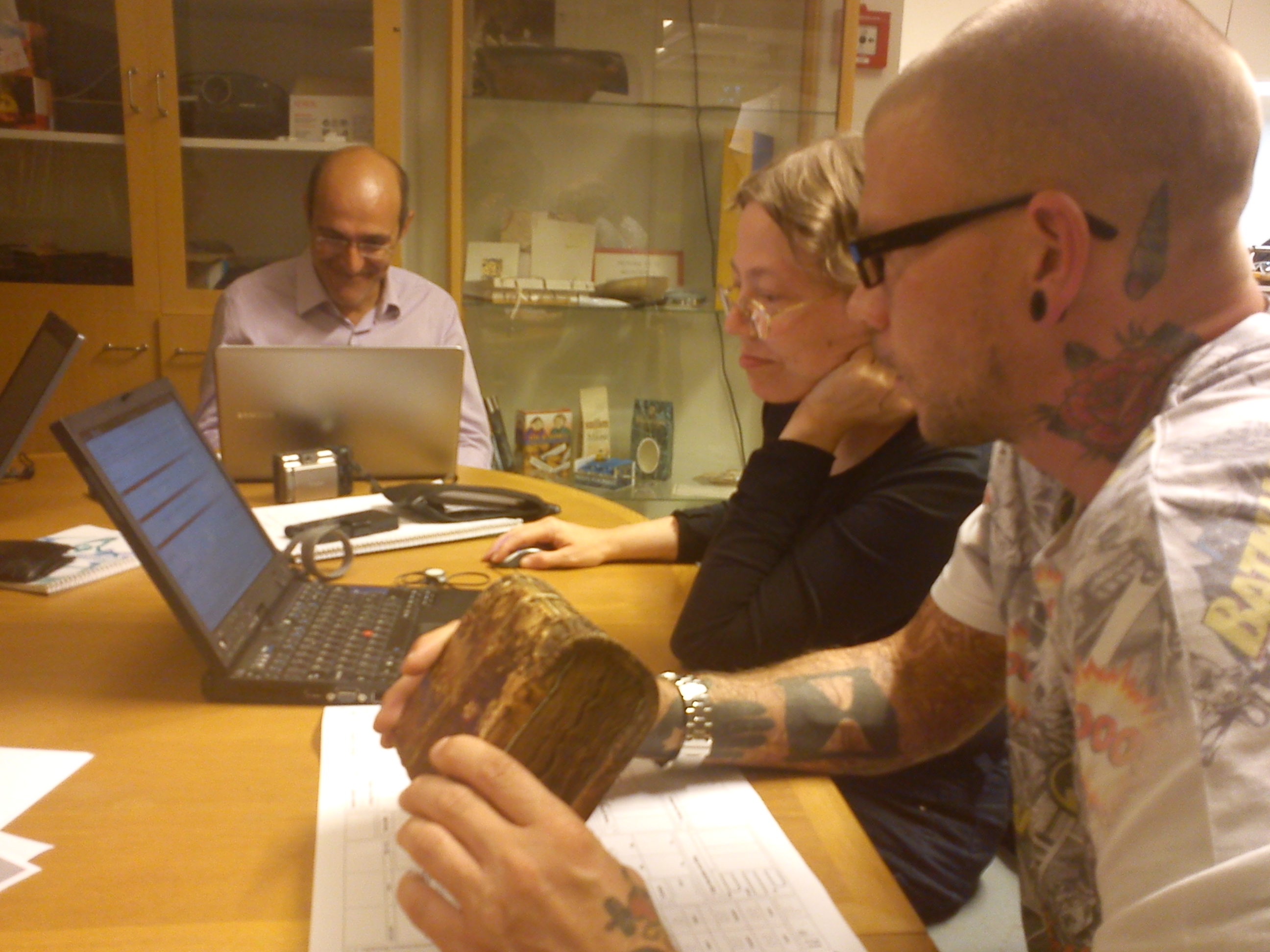 Surveying manuscripts at Carolina Rediviva