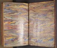 Nonpareil trough-marbled paper, rear endleaf (D.1.1)