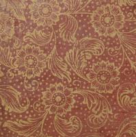 Bronze-varnish paper, red surface-coloured background