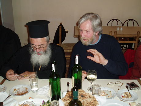 Archbishop Damianos and Prof Nicholas Pickwoad