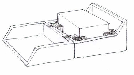 The book in the internal wrapper placed in the open box