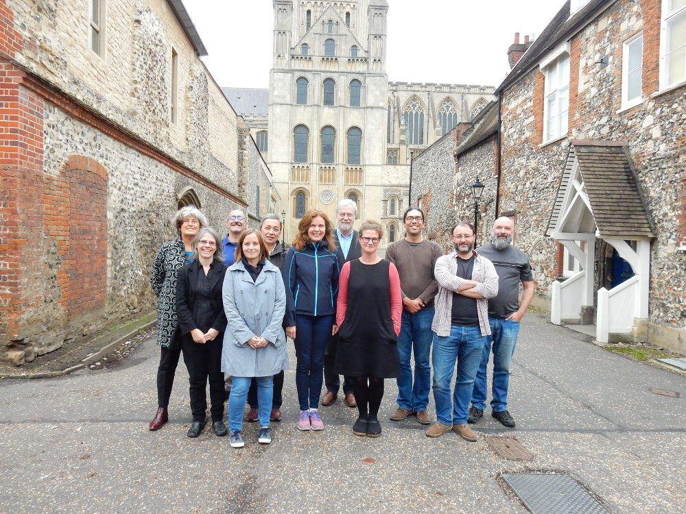 Group photo from week 1 outside Norwich cathedral